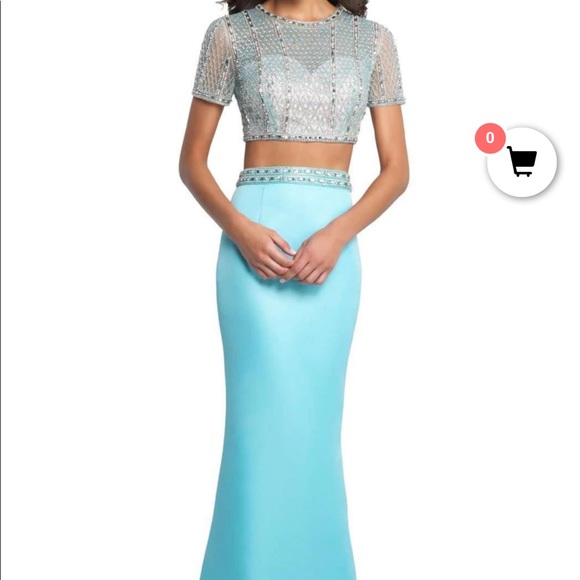 BLUSH two-piece Prom/Pageant Dress - Picture 1 of 3